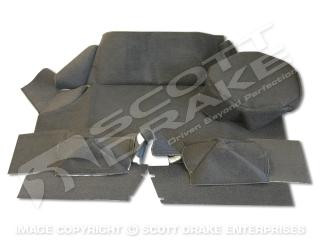 67-68 Ford Mustang (Fastback) Kofferraumteppich - Schwarz