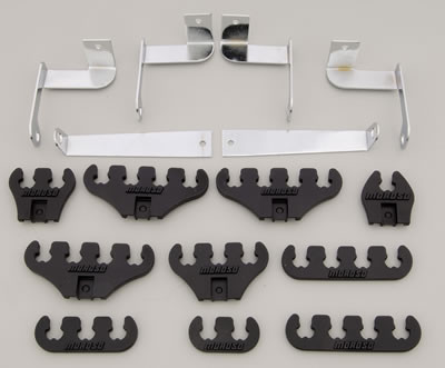 64-73 Ford Mustang Halter Zündkabel - Schwarz - Mit Chrom-Halter