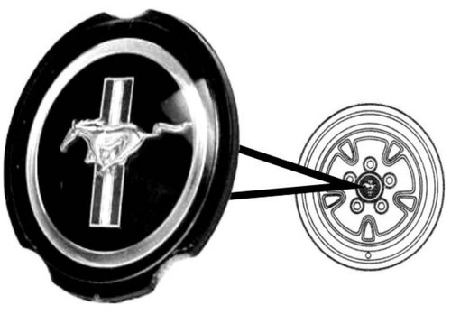 70-73 Ford Mustang Emblem für Nabenkappe
