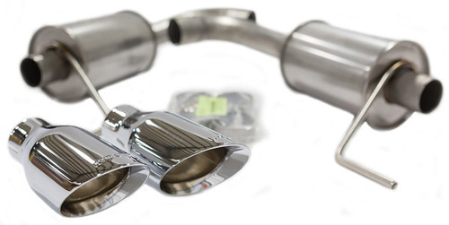 15-26 Ford Mustang (2.3, 3.7) Schalldämpfer-Set - ROUSH - 2-Rohr - polierte Blenden