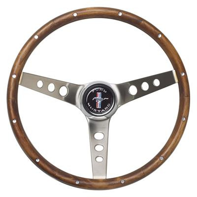 64-73 Ford Mustang Lenkrad - Grant Classic Nostalgia - 13,5 Zoll - Holz - Walnuss - Gelocht - Mit Logo