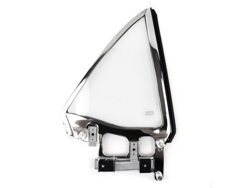 67-68 Ford Mustang (Convertible) Glas Seitenfenster hinten - Nicht Getönt, inkl. Rahmen Rechts