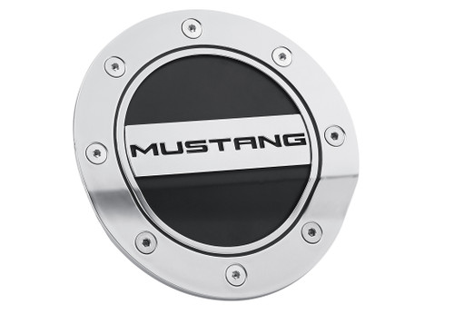 15-23 Ford Mustang Tankdeckel - Silber / Schwarz matt - MUSTANG