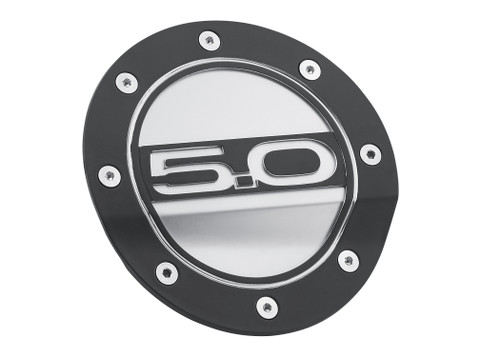 15-23 Ford Mustang Tankdeckel - Schwarz matt / Silber - 5.0