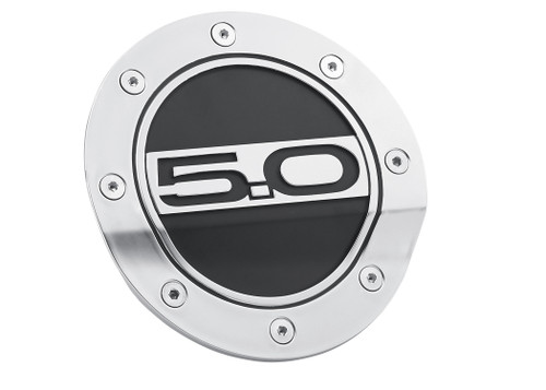 15-23 Ford Mustang Tankdeckel - Silber / Schwarz matt - 5.0