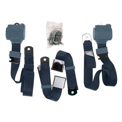 64-73 Ford Mustang Sicherheitsgurt - Dreipunktgurt - Hellblau - Paar - Hinten