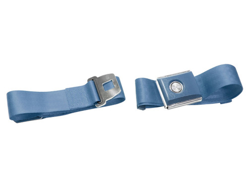 64-73 Ford Mustang Sicherheitsgurt - Zweipunktgurt - Mittelblau - Druckknopf