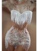 Tassel Pearl Snow Mini Dress