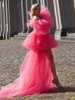 Puffy Pink Organza Maxi Dress 