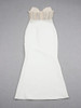 Strapless Diamond White Maxi Dress