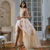 Champagne High Low Evening Gown