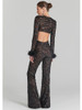 Black Cut Out Sequined Jumpsuit 