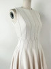 O-neck Sleeveless Pleated Midi Dress