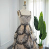 Sequined Tiered Ruffles Gown