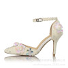 Floral Rhinestone Bling Heels