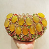 Gold Stone Crystal Clutch