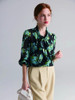 Floral Silk Bow Collar Blouse