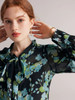 Floral Silk Bow Collar Blouse