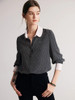 Silk Black Micro Dot Blouse