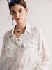  Printed White Silk Blouse