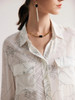  Printed White Silk Blouse