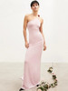 Pink 3D Flower Maxi Gown