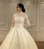 Elegant Lace Satin Skirt Wedding Dress