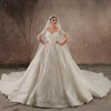 Three Quarter Sleeve Lace Wedding Dress