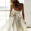 Strapless Satin Wedding Dress with Detachable Train 