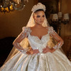 Sequined Princess Ball Gown Wedding Dress