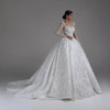 Romantic Beaded Illusion Wedding Dress 
