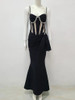 Black Luxury Diamond Corset Dress