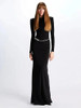 Fitted Crystal Belt Maxi Dress 