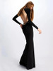 Fitted Crystal Belt Maxi Dress 
