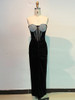 Black Velvet Luxury Diamond Dress