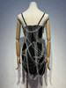 Sleeveless Tassel Diamond Mini Dress
