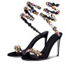 Colored Stones High Heel Sandals