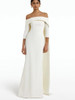 Slash Neck Shawl Maxi Dress