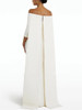 Slash Neck Shawl Maxi Dress