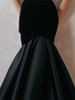 Strapless Velvet Fishtail Maxi Dress