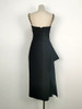 Black Backless Camisole Midi Dress