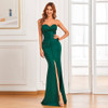 Strapless Satin Long Evening Gown