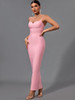 Grrly Grrls-2 Pink Maxi Long Bandage Dress