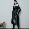 Faux Leather Trench