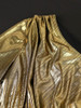  Plus Size One Shoulder Gold Ruched Dress 