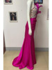 Grrly Grrls Pink Strapless Feather Sequin Maxi Dress 