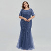 Plus Size Sequined Mesh Mermaid Dress