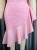 Plus Size Off Shoulder Pink Lace Dress