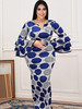 Plus Size Blue Polka Dot Dress