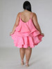 Grrly Grrls Plus Size Sleeveless Ruffled Mini Dress 